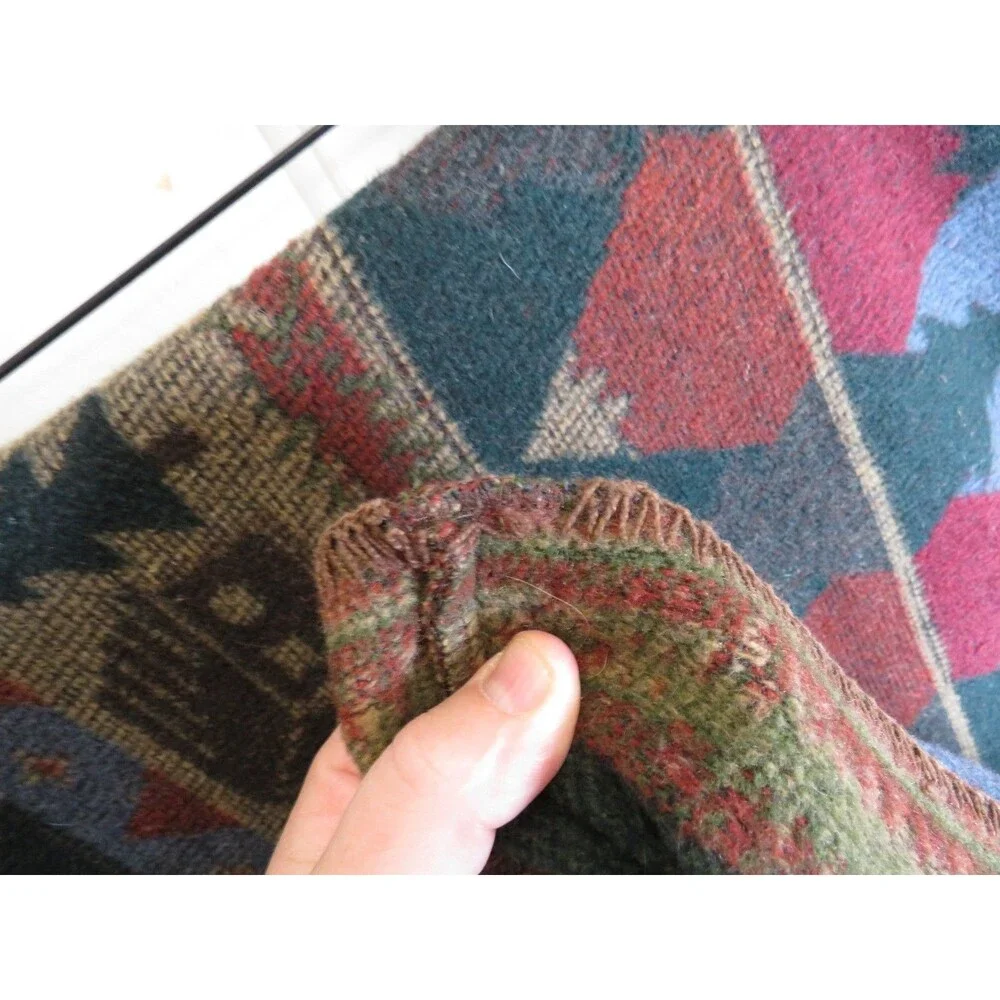 Wooded River Pillow Sham Set Of 2 Cabin Bear Rustic Motif Wool Blend USA Made*